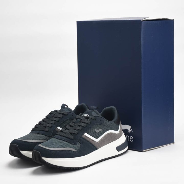 Harmont and Blaine Suede and Fabric Sneakers