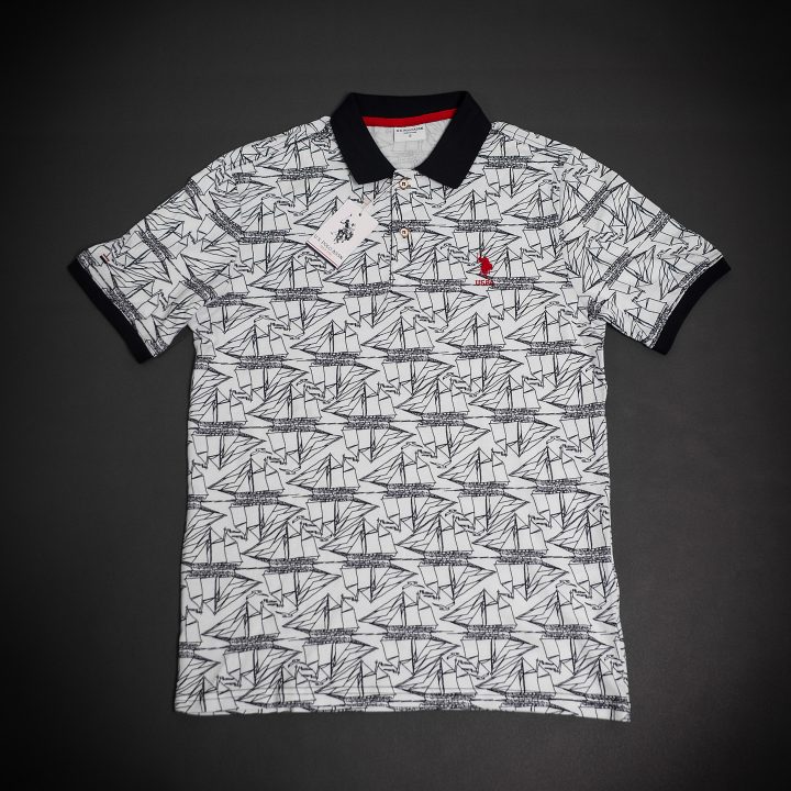 U.S. POLO ASSN BLANC AVEC COL NOIR