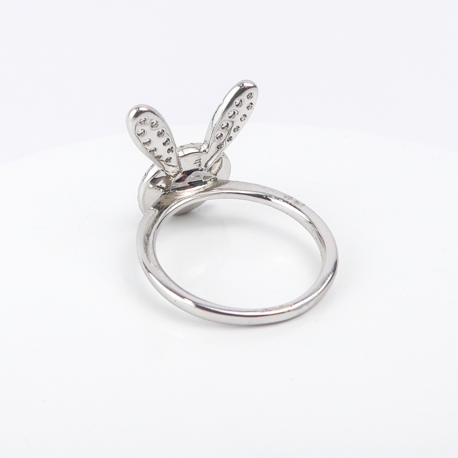 bague lapin bleu nuit -argent - – Image 4