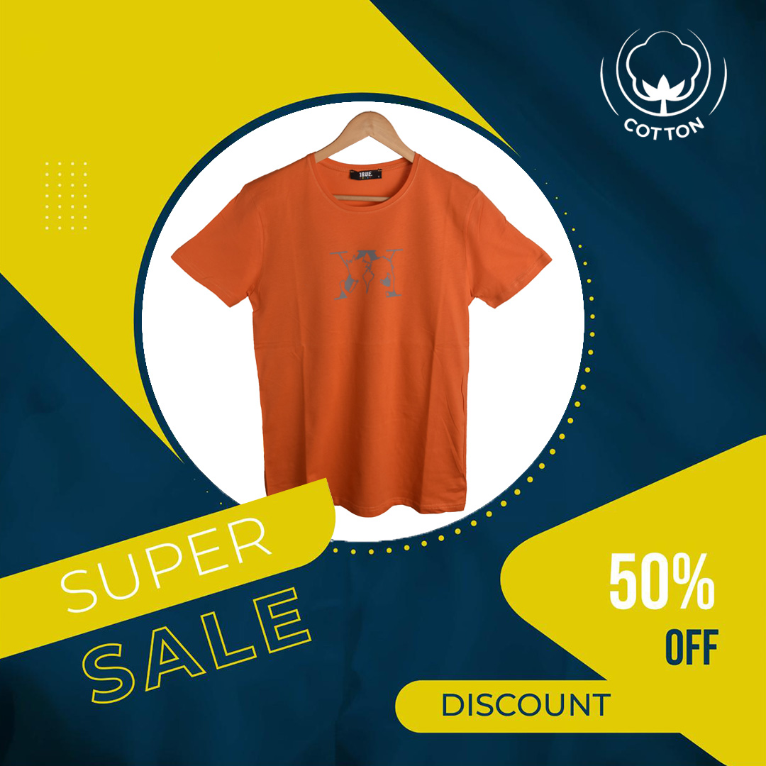 T-shirt ORANGE AVEC LOGO GRIS MANGA JAPONAIS – Image 5