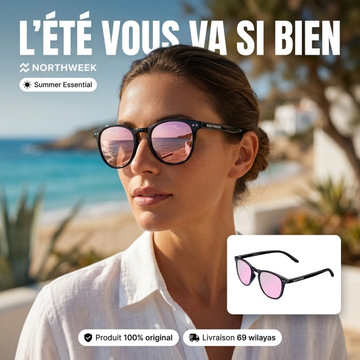 Northweek Wall Shine Black – Rose Gold Polarized Sunglasses
