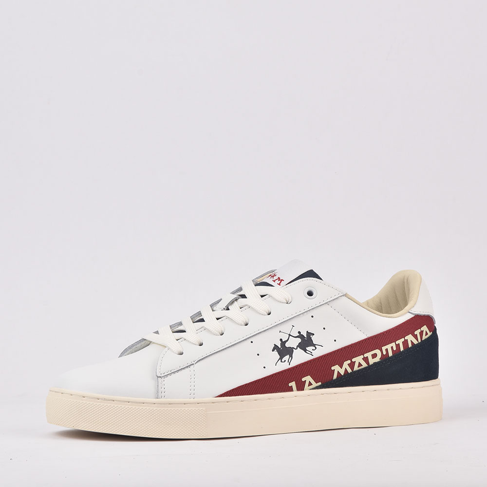 LA MARTINA SCARPA UOMO CALF - TAPE BIANCO - ROSSO – Image 5