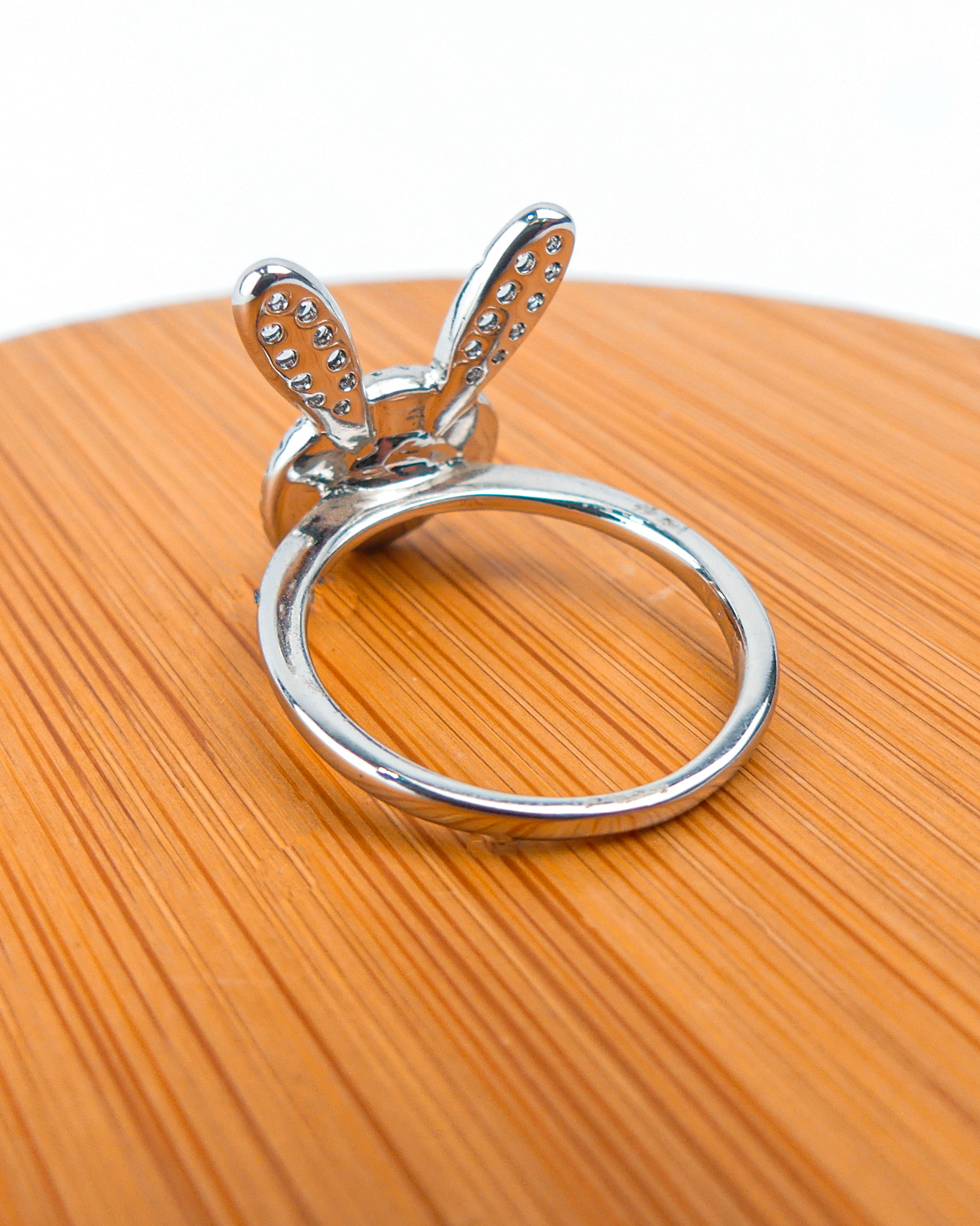 bague lapin bleu nuit -argent - – Image 5