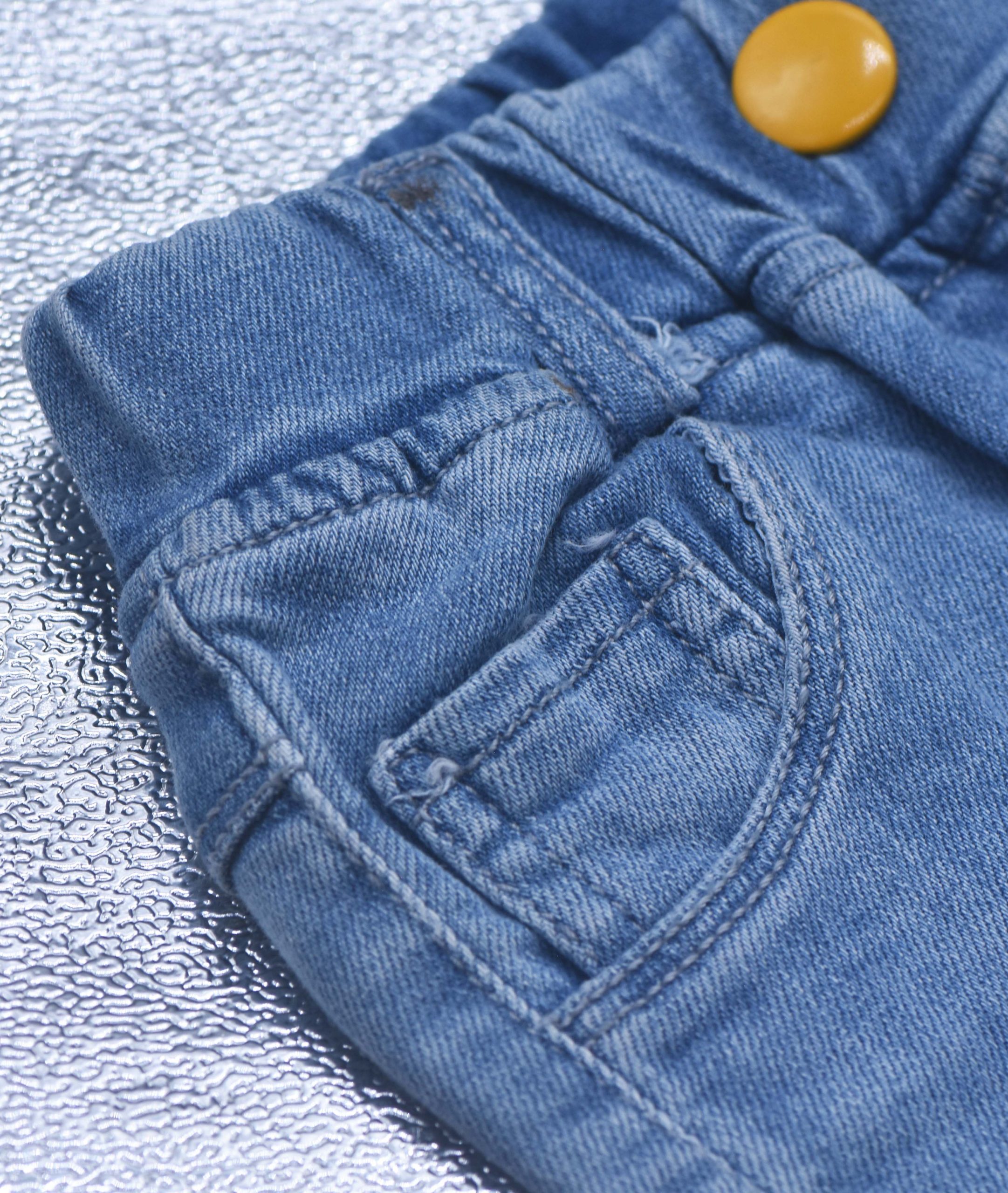 SHORT JEANS bleu MOTIF petits poussins – Image 6