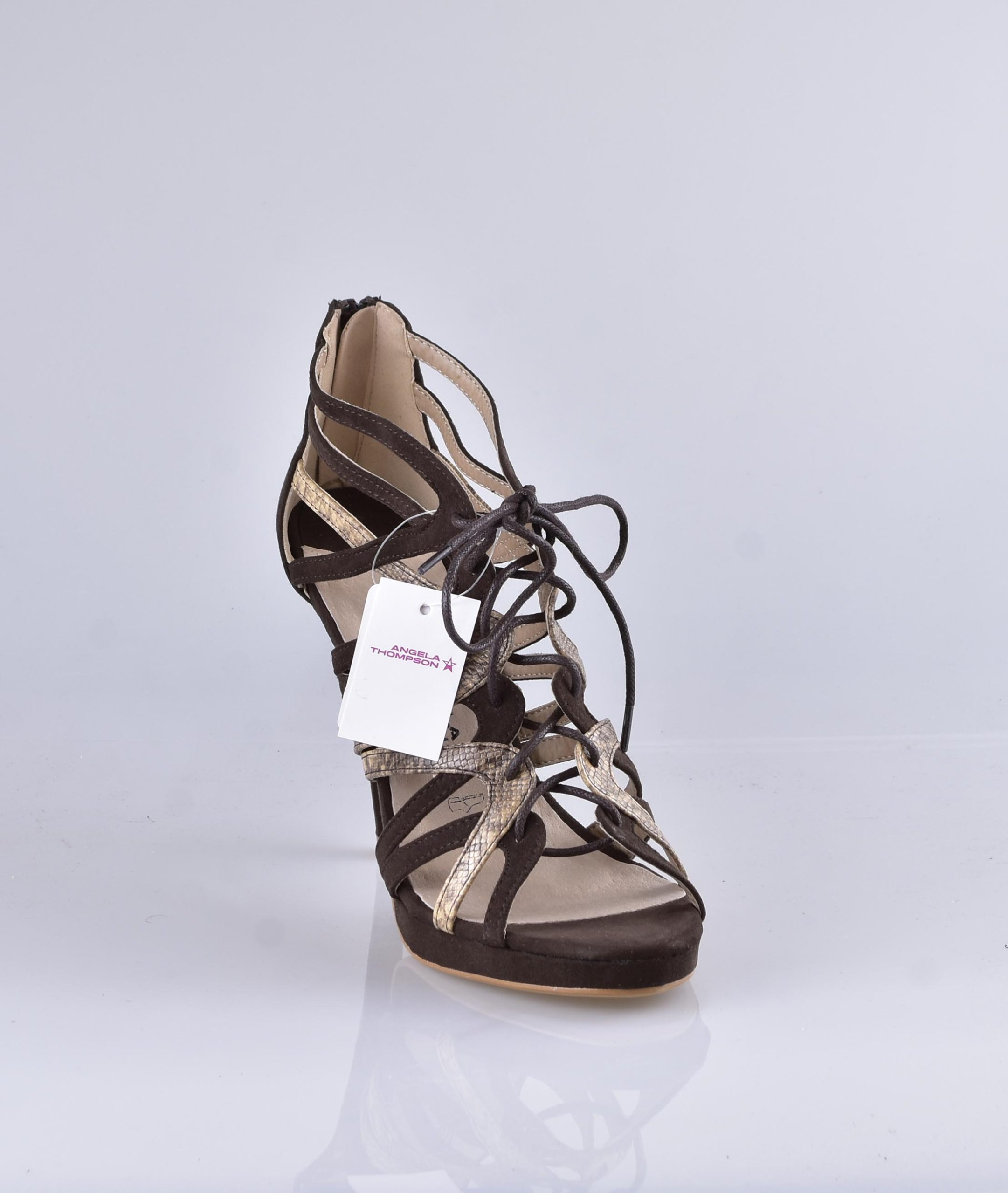 Sandale femme haut talon marron ANGELA THOMPSON 71512076 S – Image 3