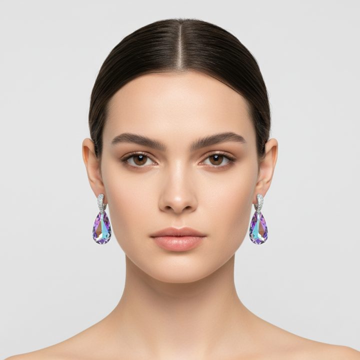purple teardrop inlay