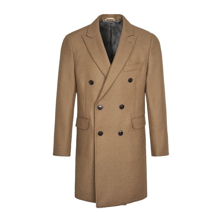 MANTEAU Hackett London Camel Broken Twill DB