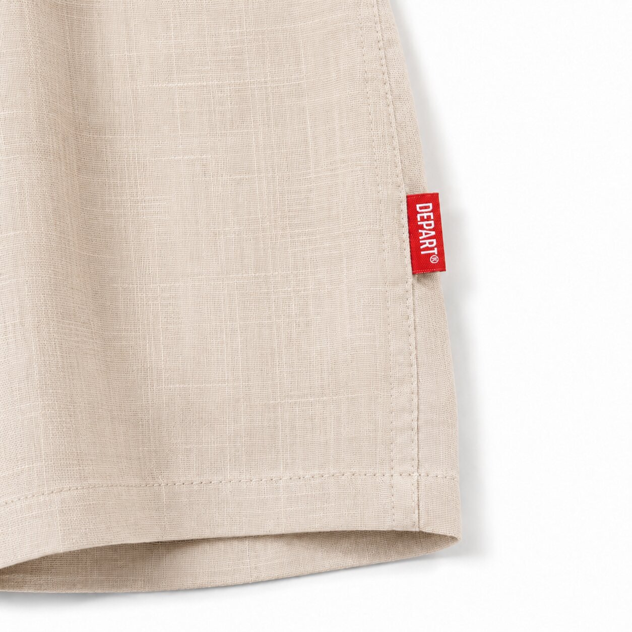 Départ Homme Chemise en Lin Beige – Image 5