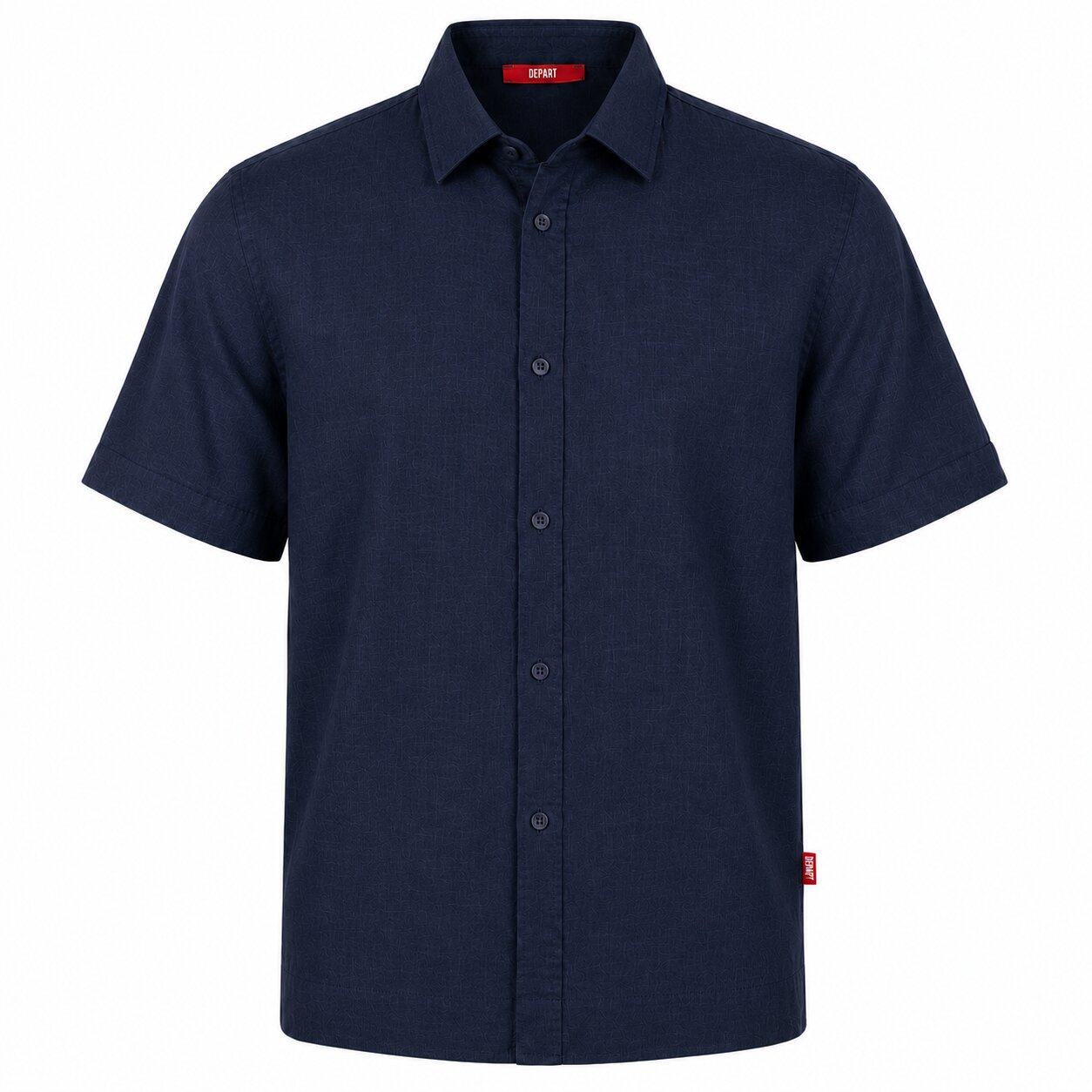 Départ Homme Chemise en Lin Navy – Image 5