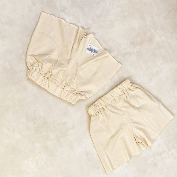 SHORT BEIGE POUR FILLE MOFF GREAN