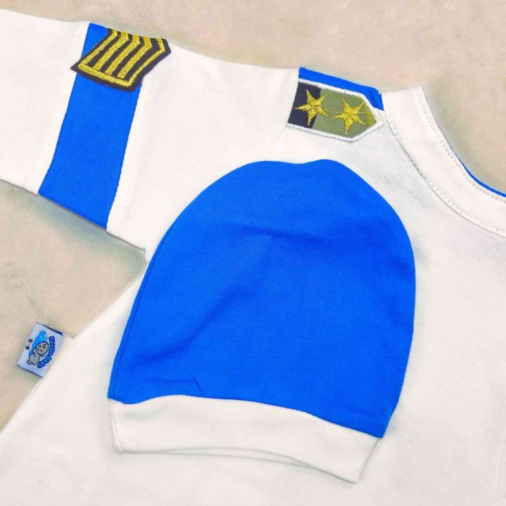 BABY PILLOT BLANC BLEUE F