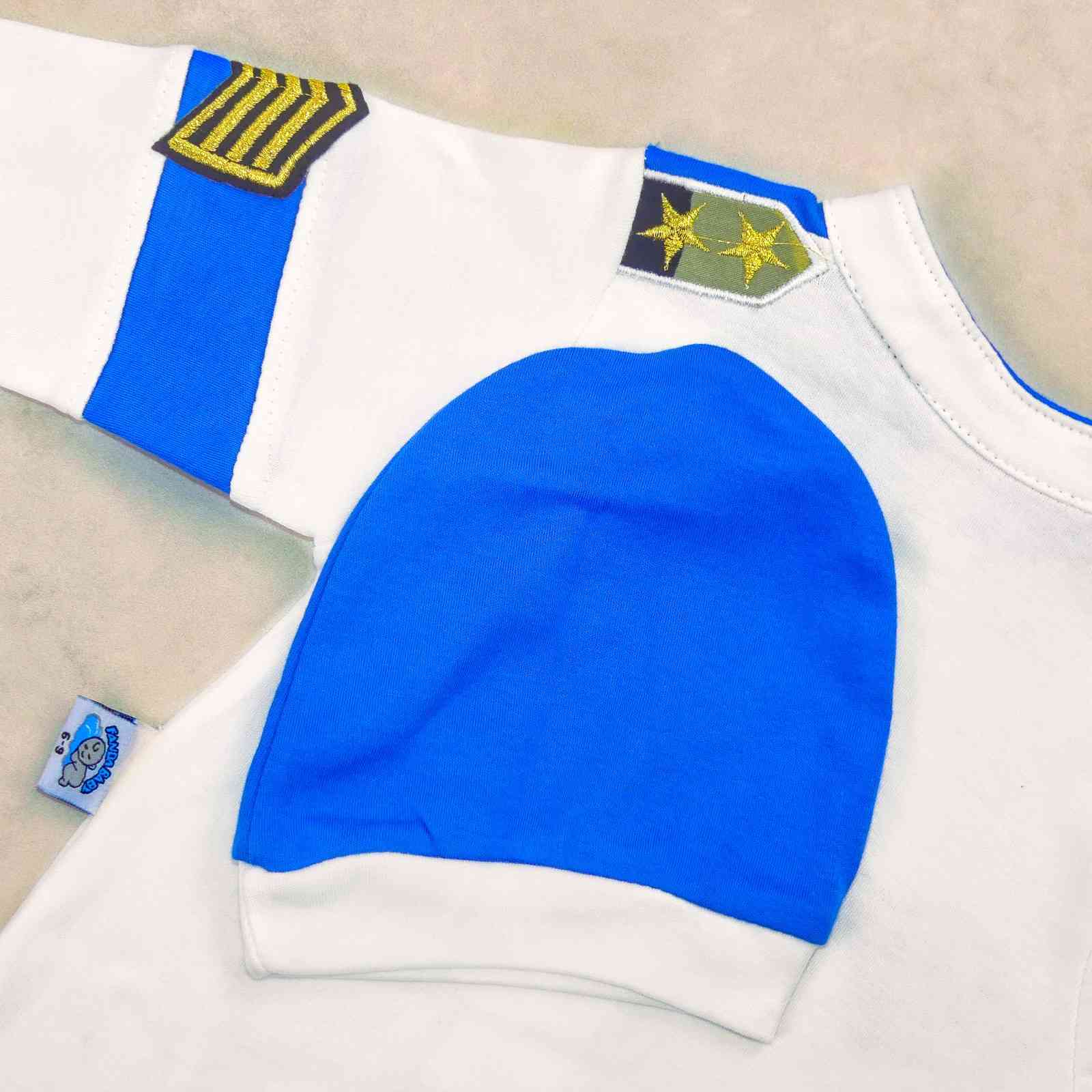 BABY PILLOT BLANC BLEUE F – Image 2