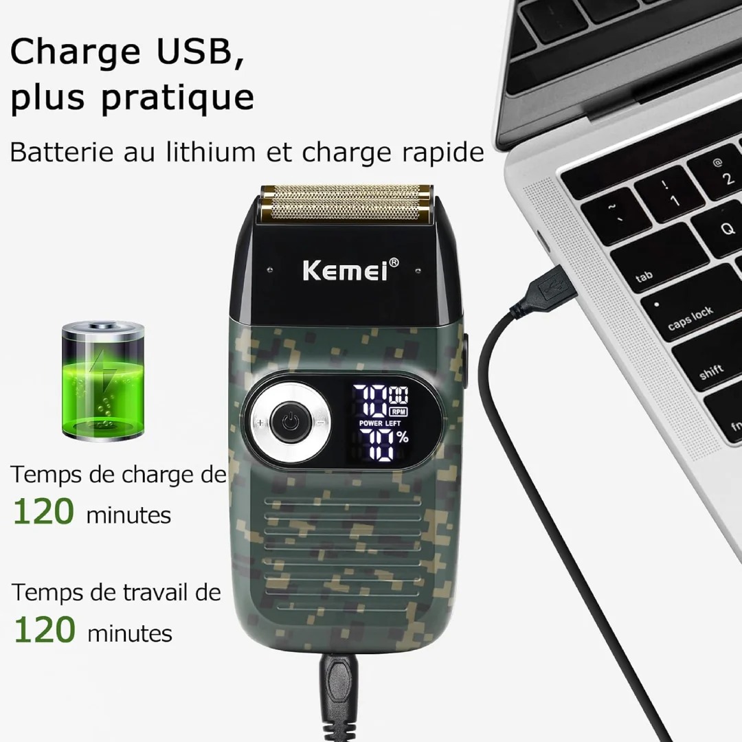 KEMEI KM-2027 Electric Twin Blade Foil Shaver – Image 6