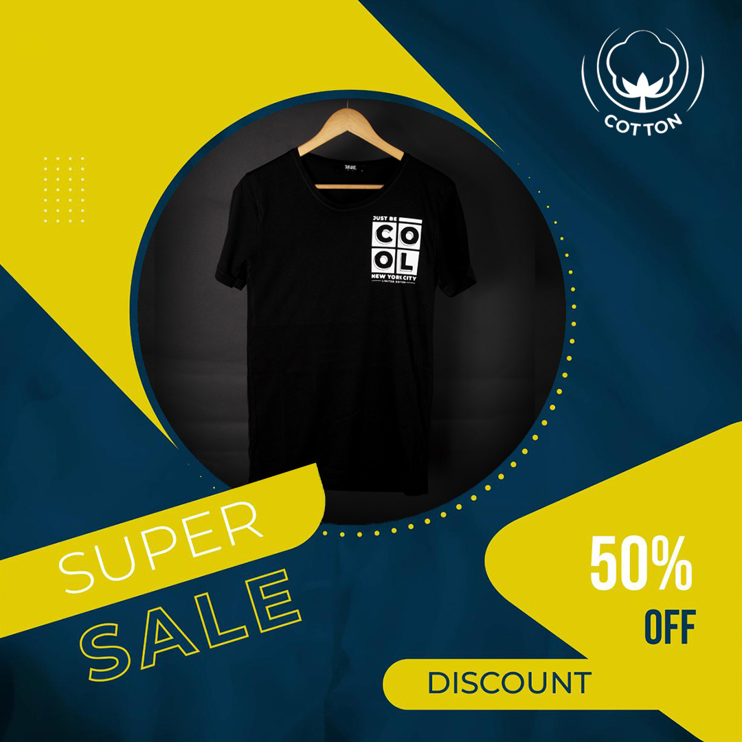 T-shirt NOIR MOTIF * JUST BE COOL * – Image 5