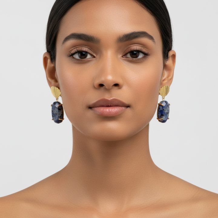 OCEAN SODALITE EARRINGS
