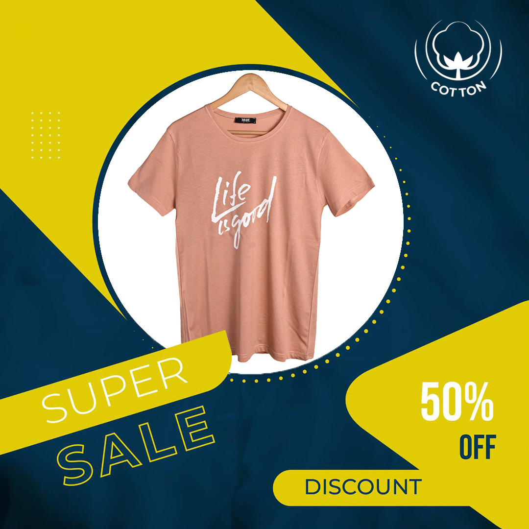 T-shirt SAUMON *LIFE IS GOOD* – Image 5