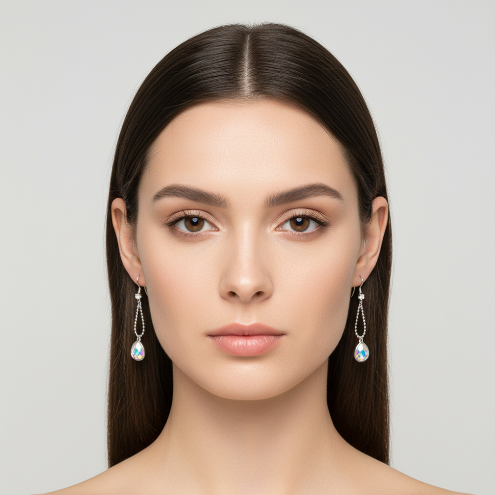 boucle d'oreille goutte reflet