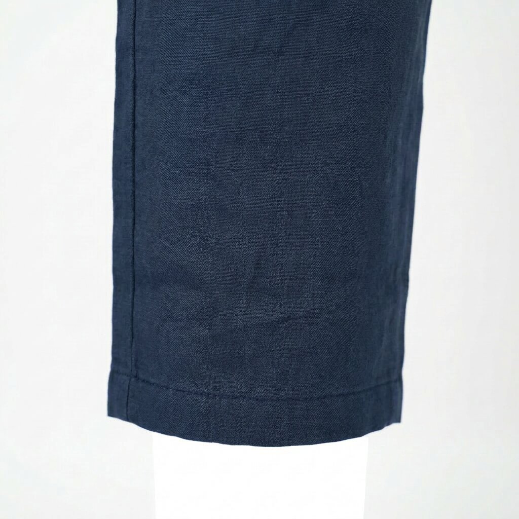 Départ Homme Pantalon en Lin Navy – Image 3