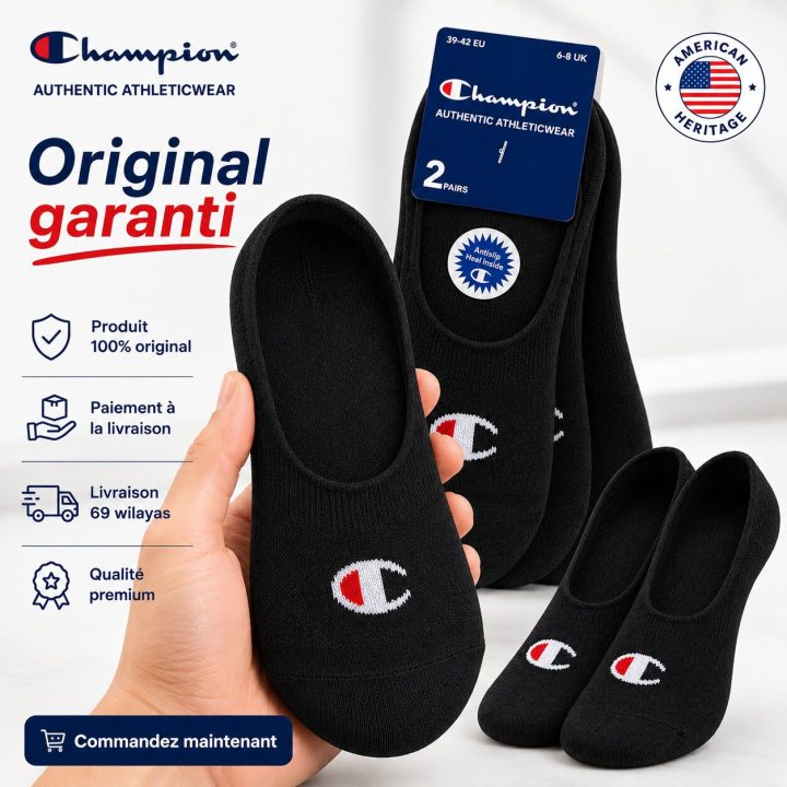 Champion 2-Pack Footie Socks Black