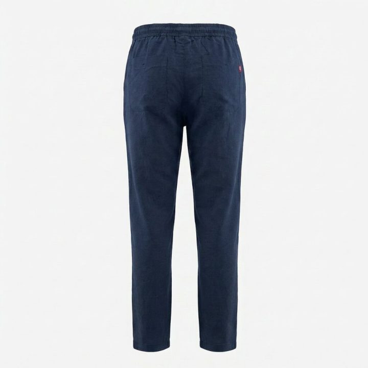 Départ Homme Pantalon en Lin Navy