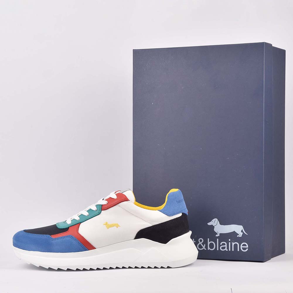 HARMONT AND BLAINE SCARPA UOMO CAMOSCIO AZZURRO – Image 2