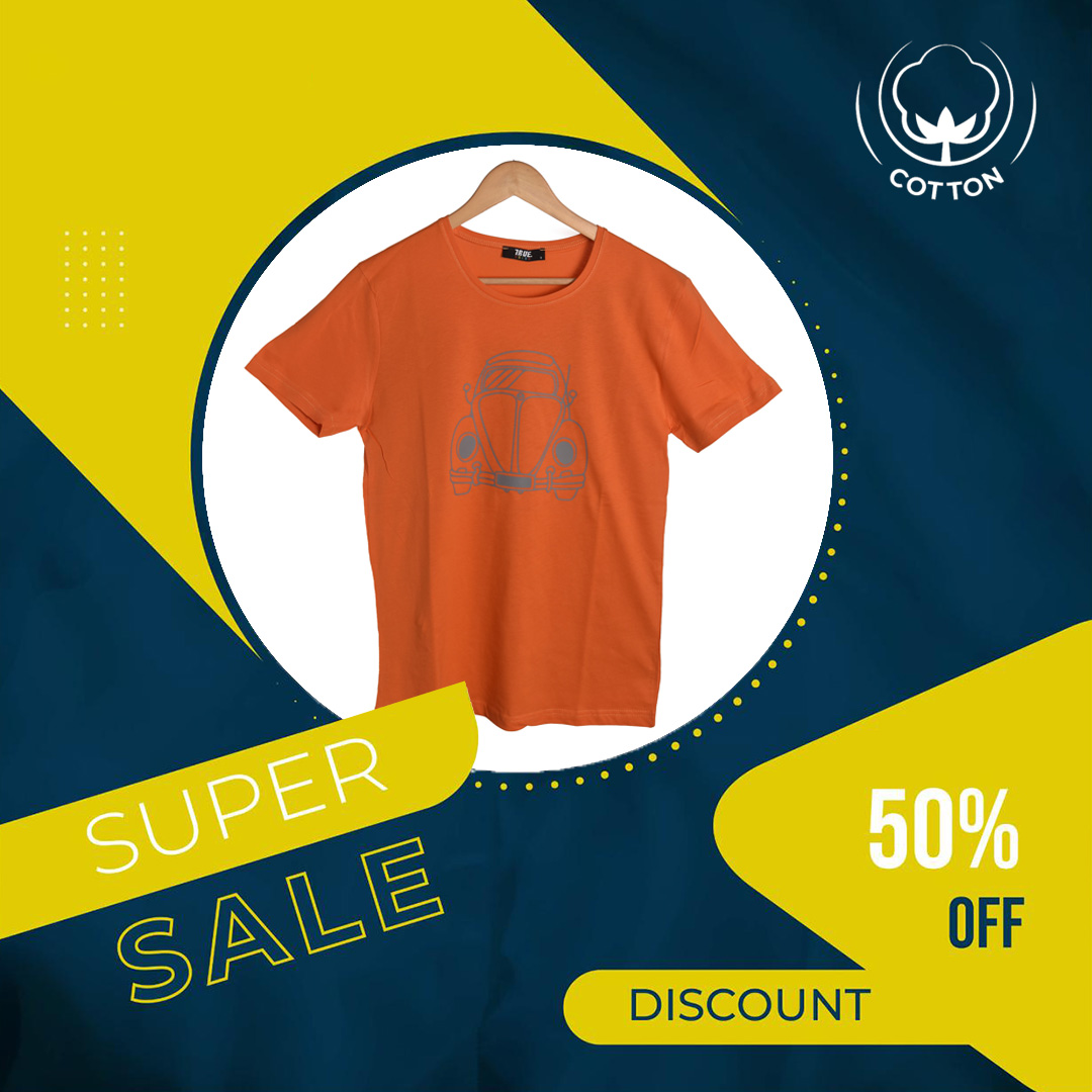 T-shirt ORANGE MOTIF VOLKSWAGEN COCCINELLE – Image 5