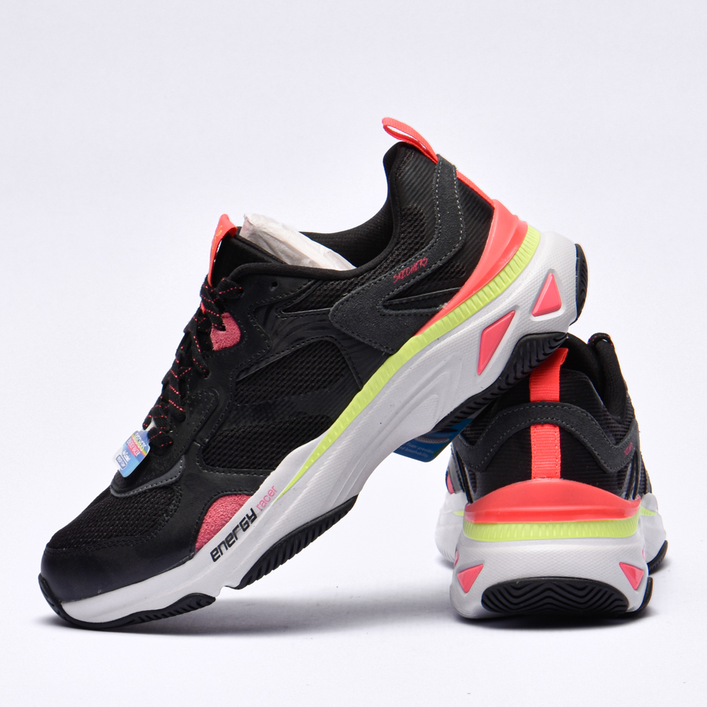 SKECHERS ENERGY RACER-EMBRACE HER BLACK/CORAL – Image 6