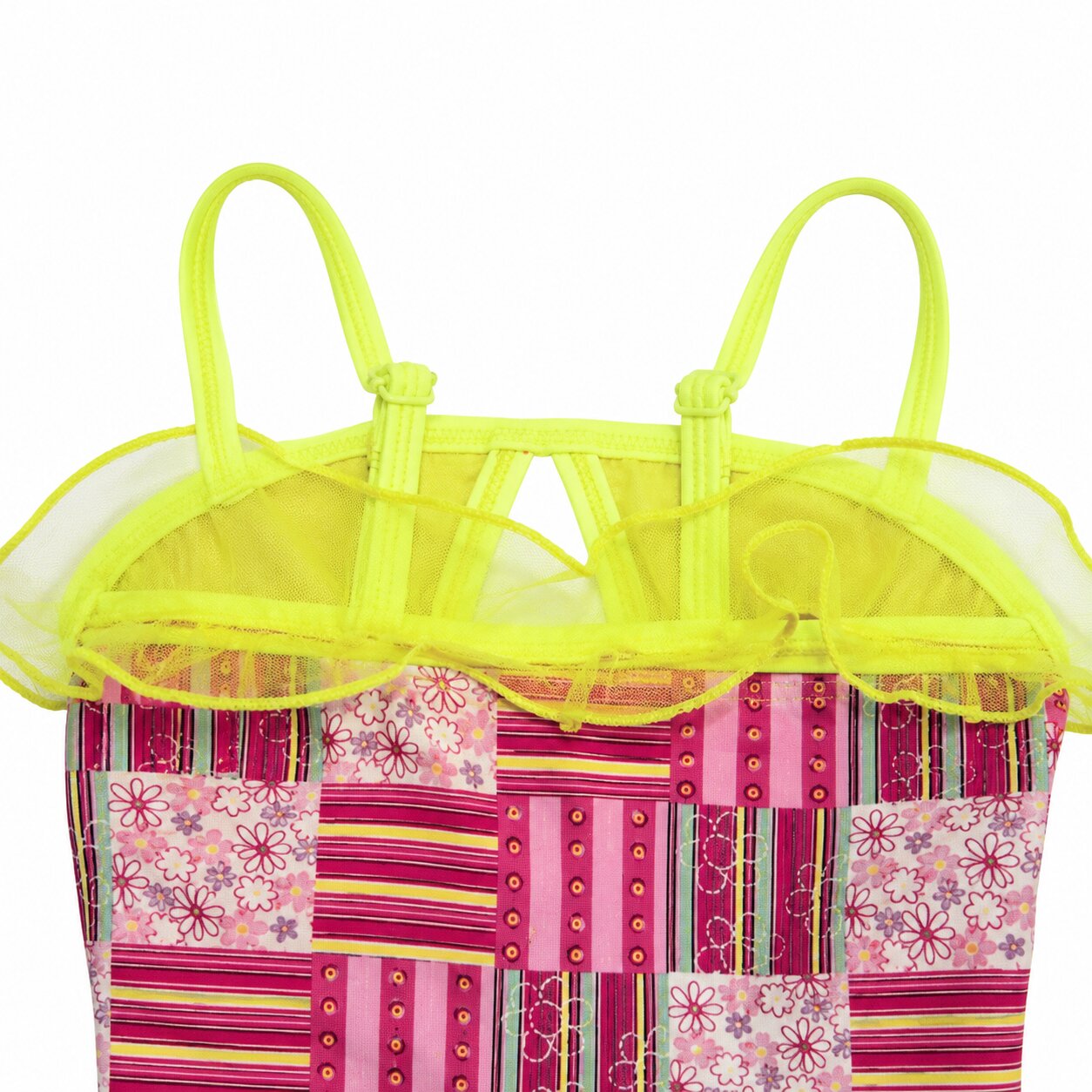 Maillot de bain une pièce fille à volants Jaune Multicolore – Image 5
