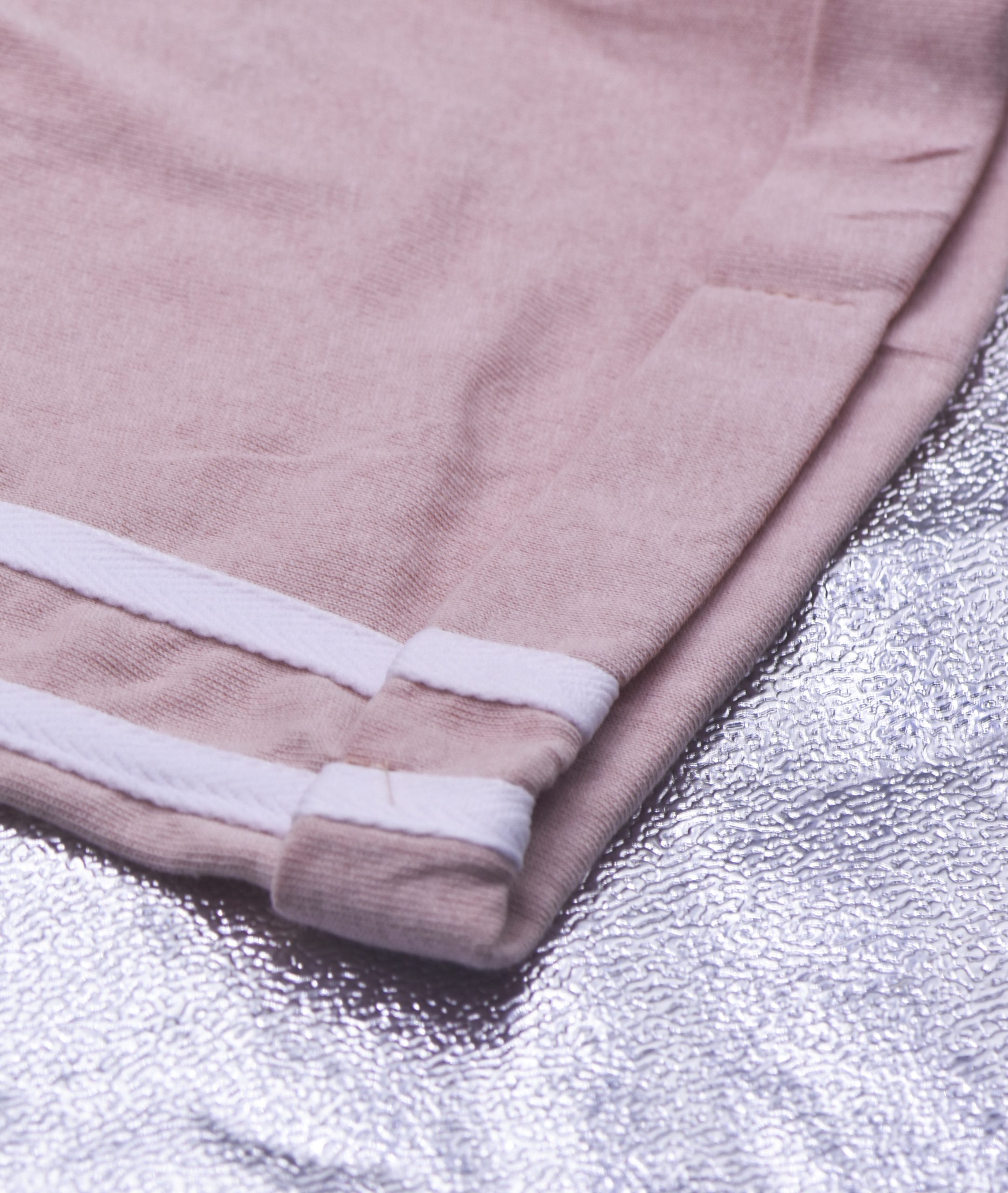 SHORT COTON ROSE AVEC 2 Bandes Blanches – Image 5