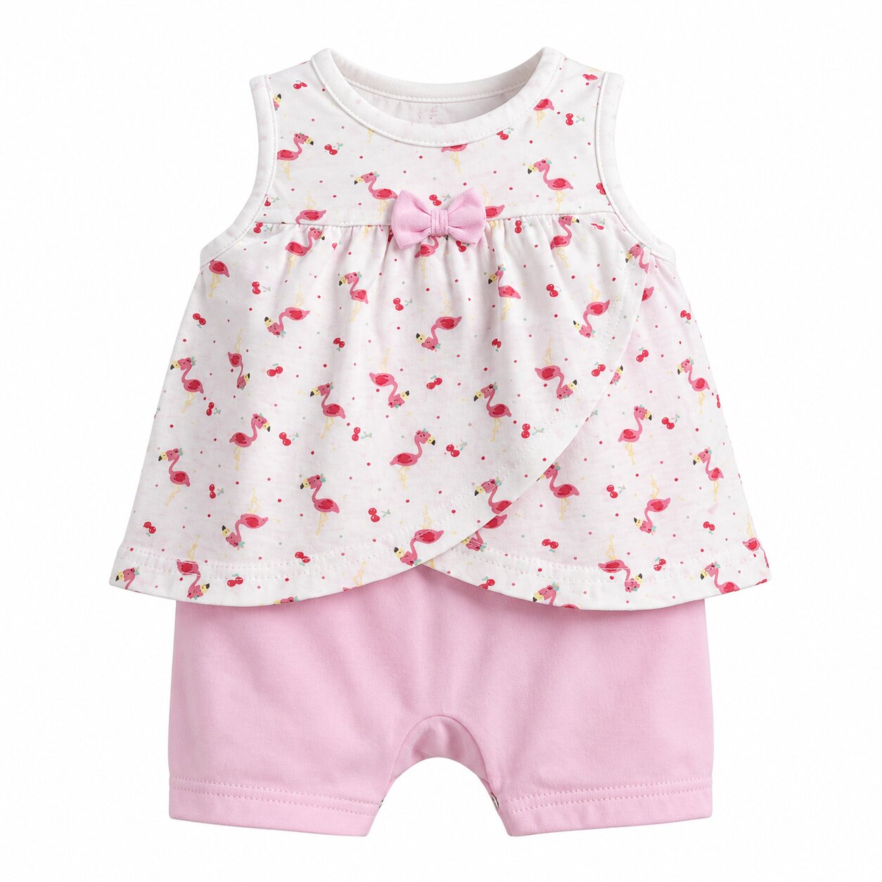 Ensemble bébé fille 1 pièce Flamant Rose Rose – Image 4