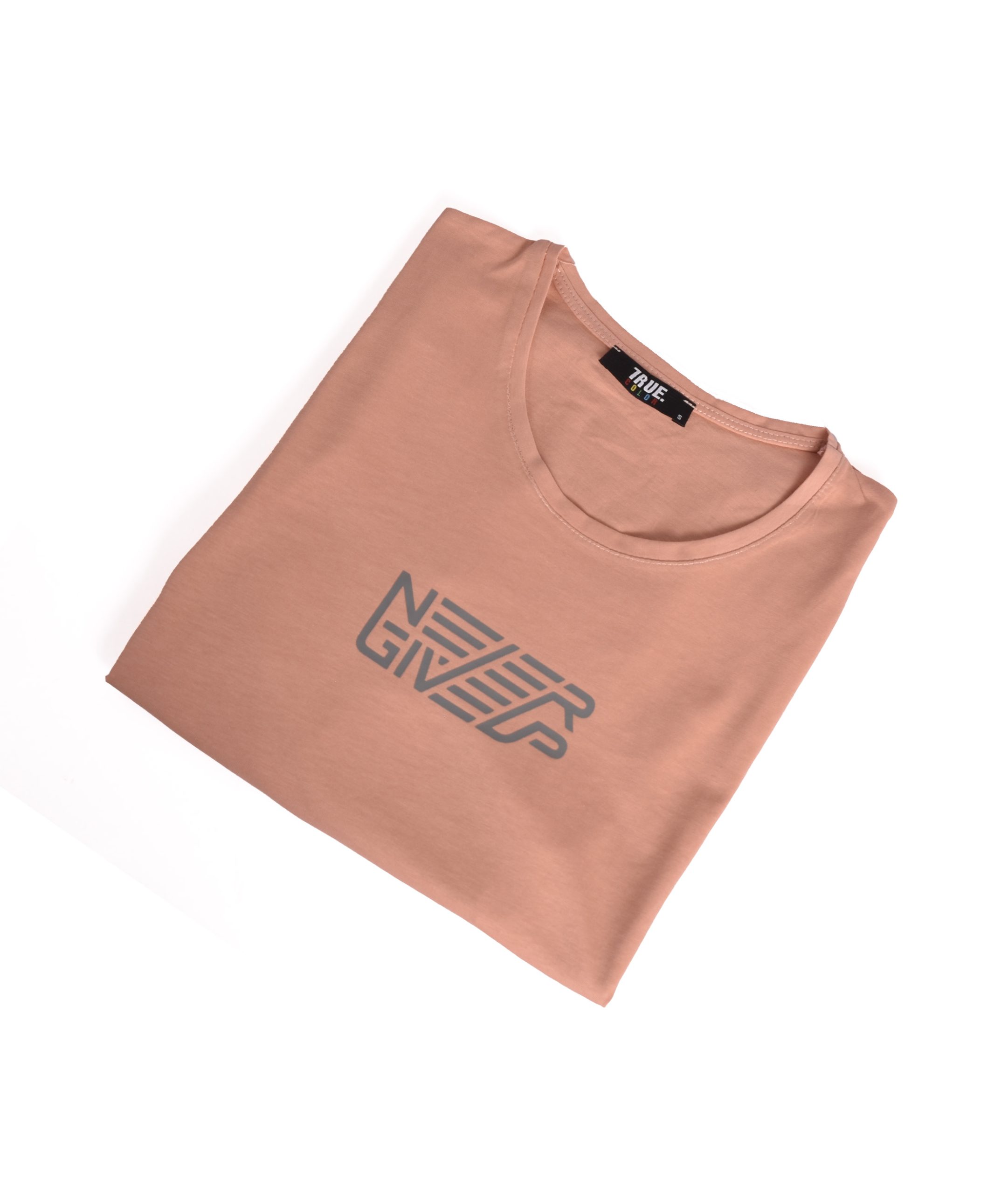 T-shirt SAUMON *NEVER GIVE UP * – Image 2