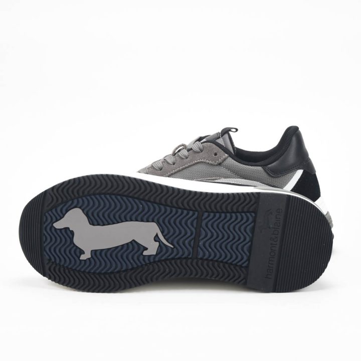 Harmont and Blaine Suede and Technical Fabric Sneakers