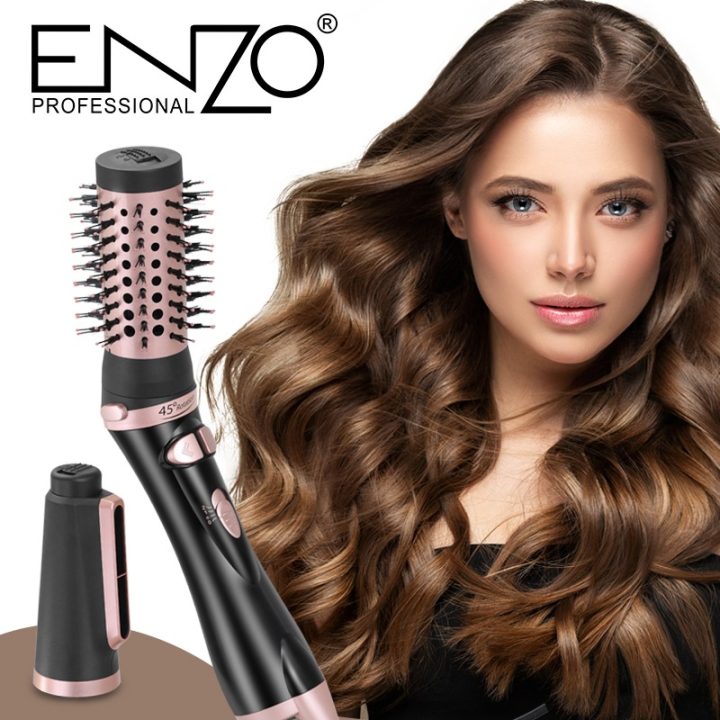 Brosse Sèche-Cheveux Volumisante 2 en 1 à Tête Rotative 45°