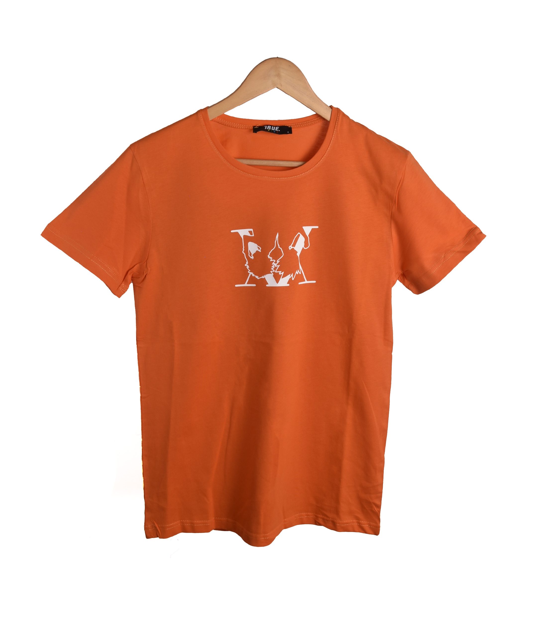T-shirt ORANGE AVEC LOGO BLANC MANGA JAPONAIS – Image 2