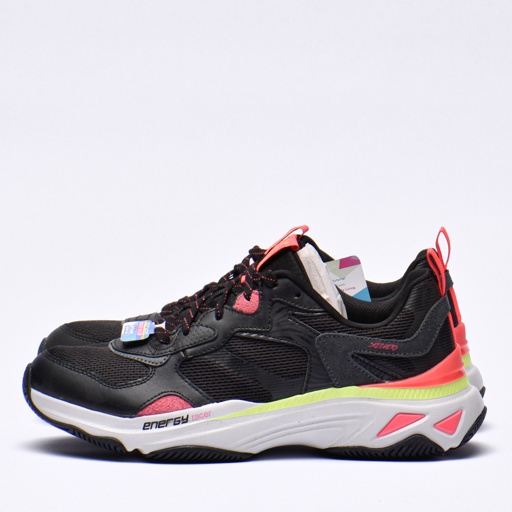 SKECHERS ENERGY RACER-EMBRACE HER BLACK/CORAL – Image 3