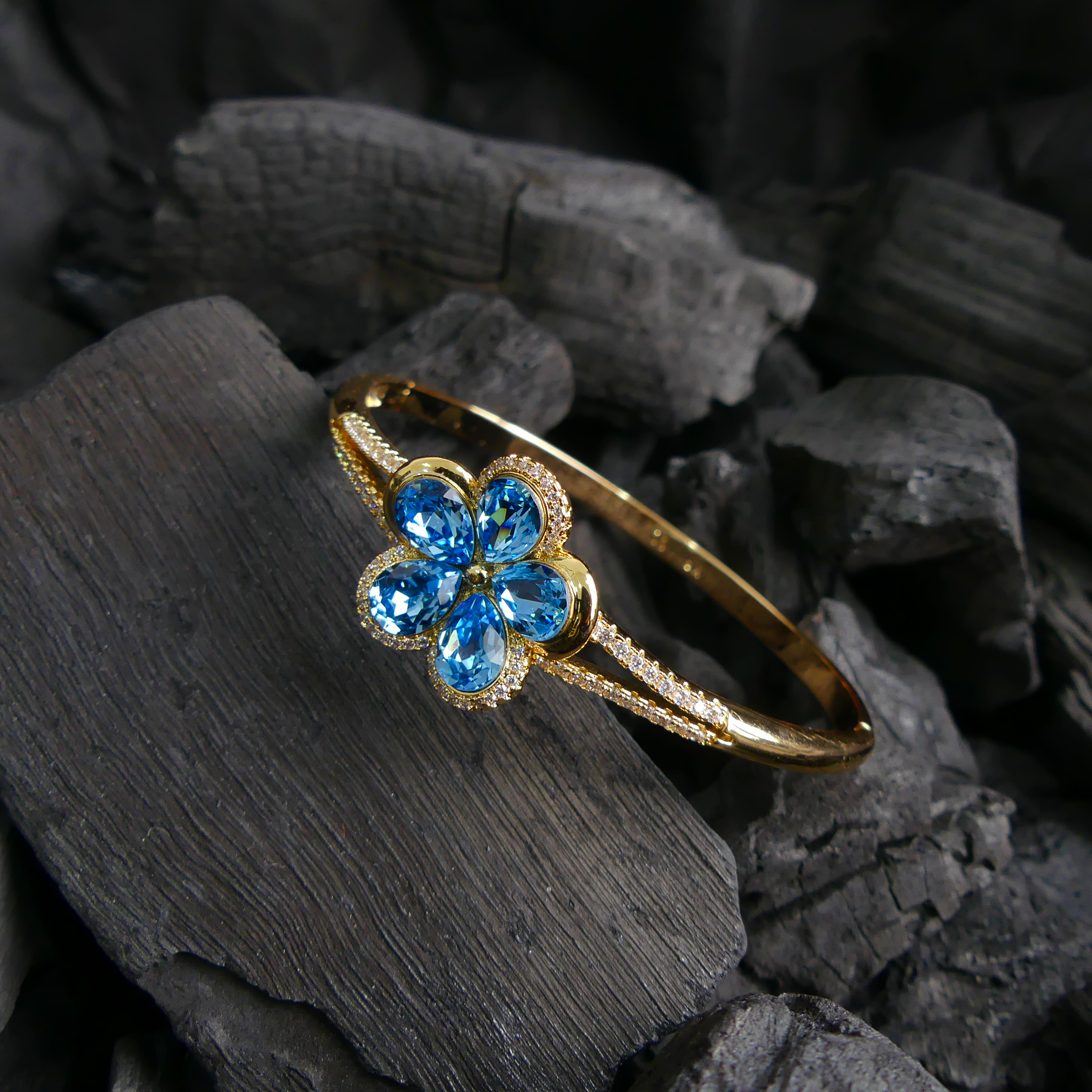 Bracelet fleur Bleu – Image 4