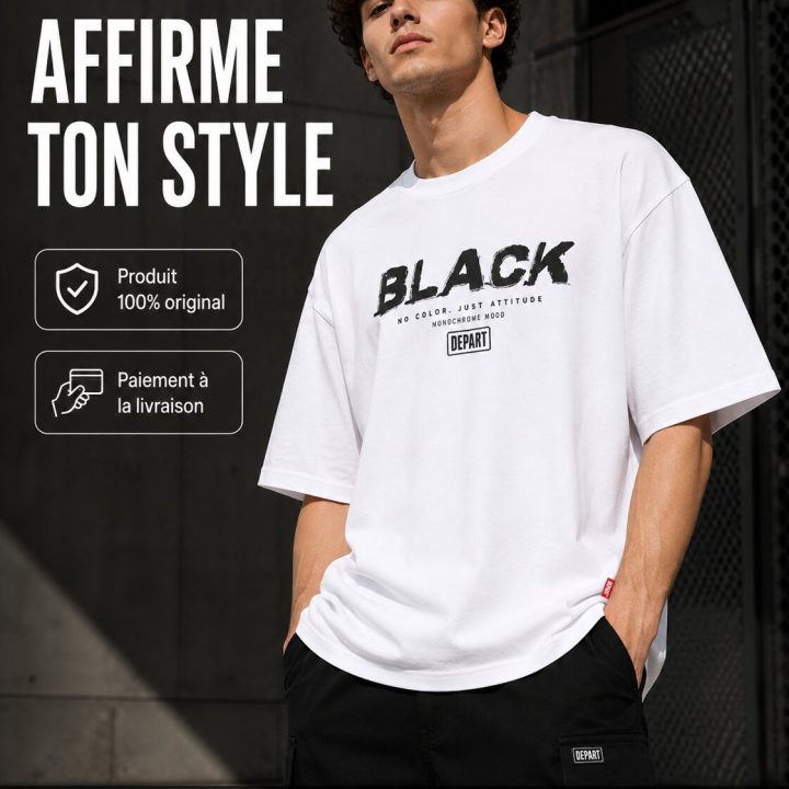 Départ Homme T-shirt Oversize Blanc