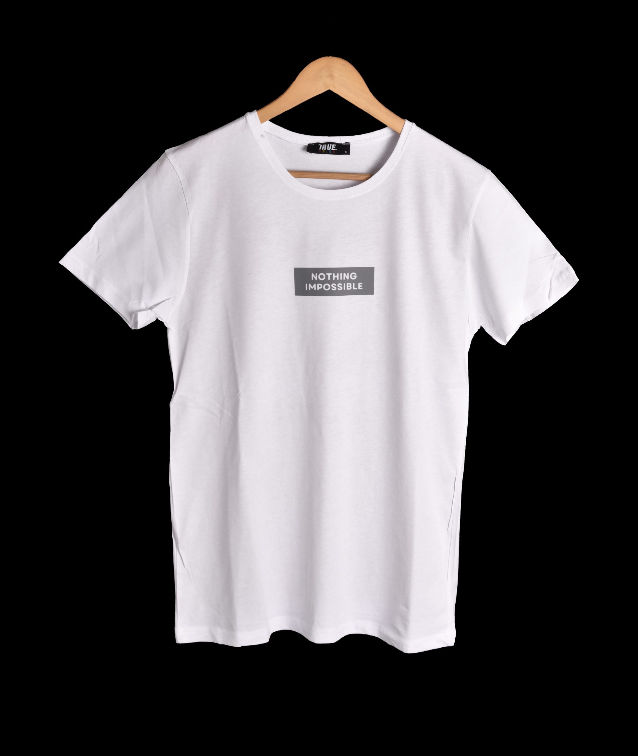 T-shirt BLANC *NOTHING IMPOSSIBLE * – Image 3