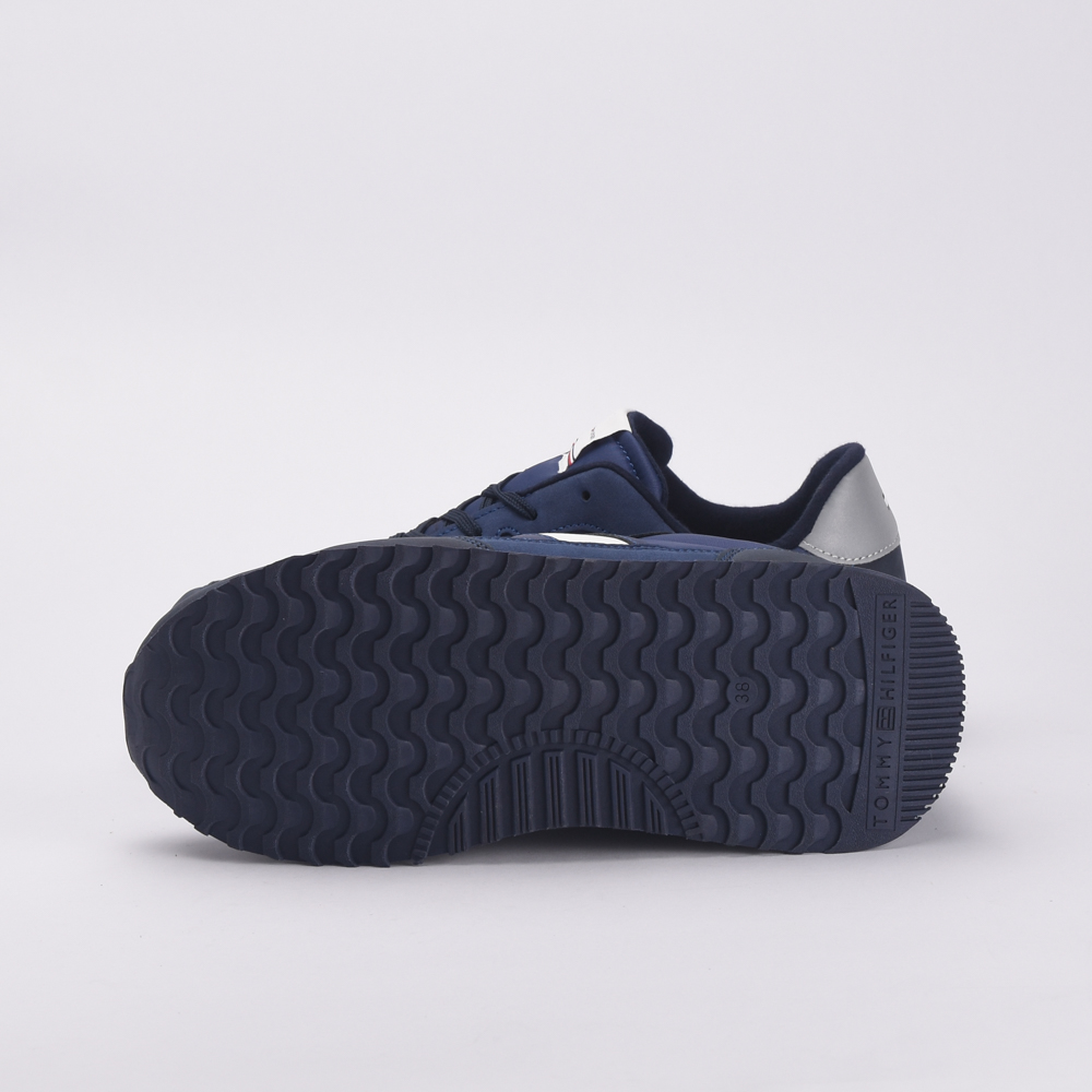 TOMMY HILFIGER FLAG LOW CUT LACE-UP 800-BLUE – Image 3