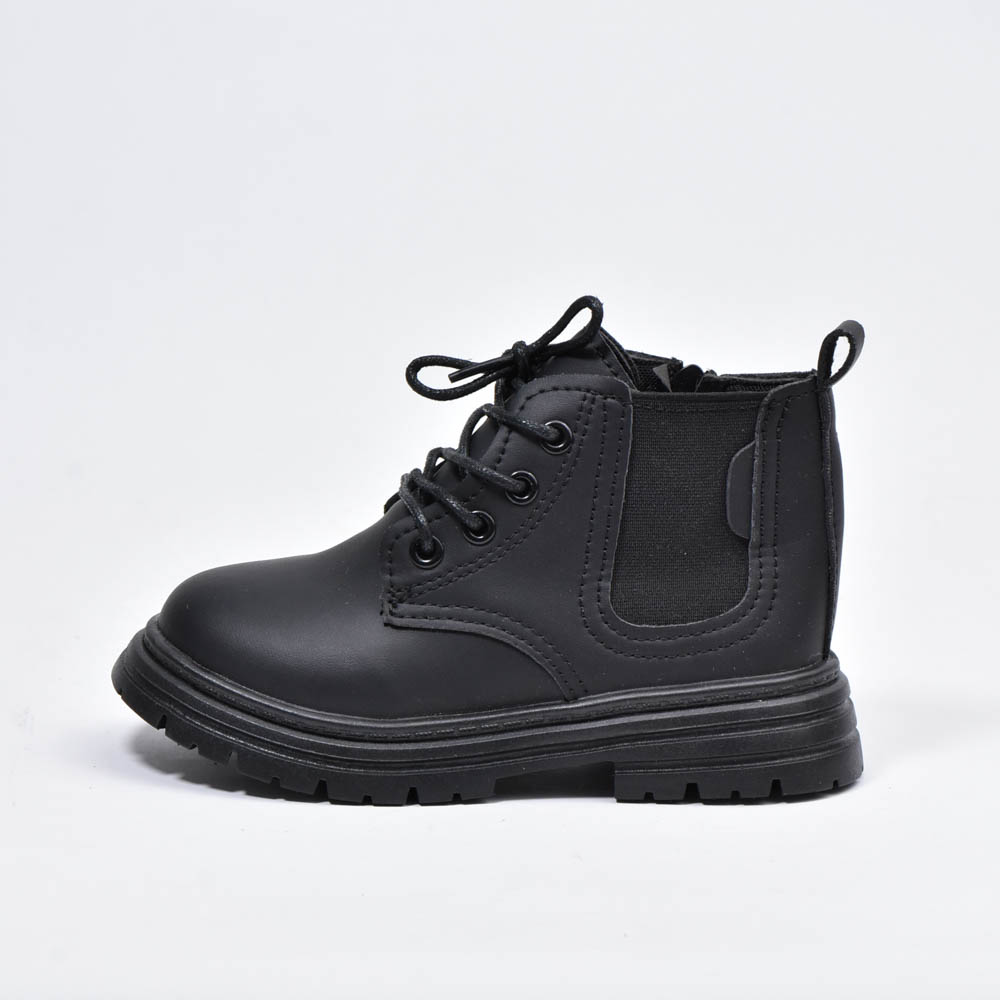 Bottes coordonnantes à lacets Noir Enfants – Image 5