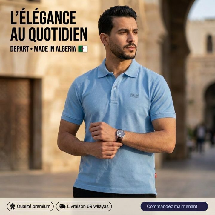 Départ T-shirt Homme Polo-Blue