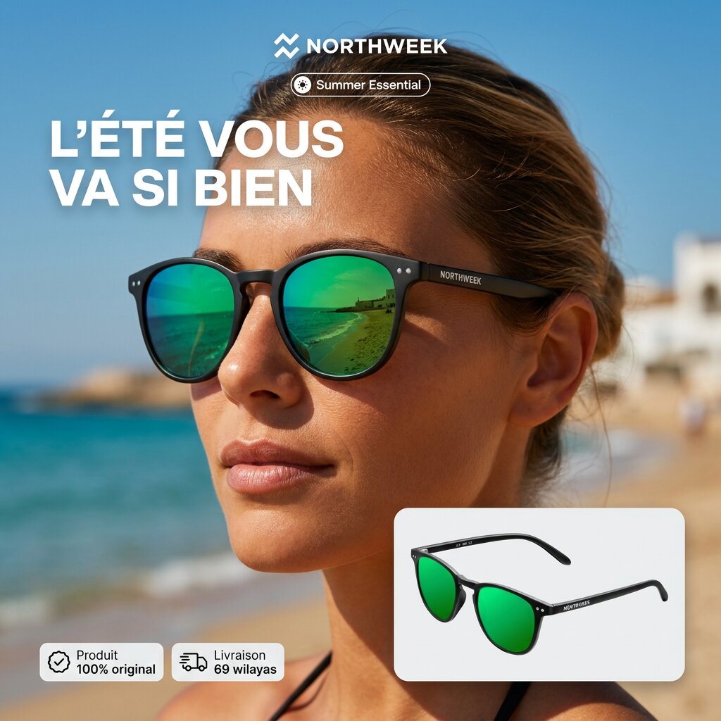 Northweek Wall Matte Black / Green Polarized Sunglasses – Image 6