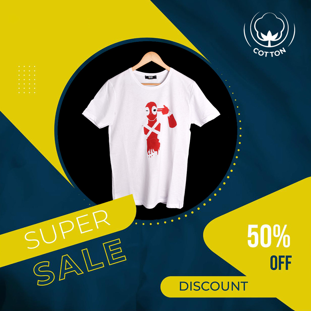 T-shirt BLANC MOTIF SUPER HERO – Image 5
