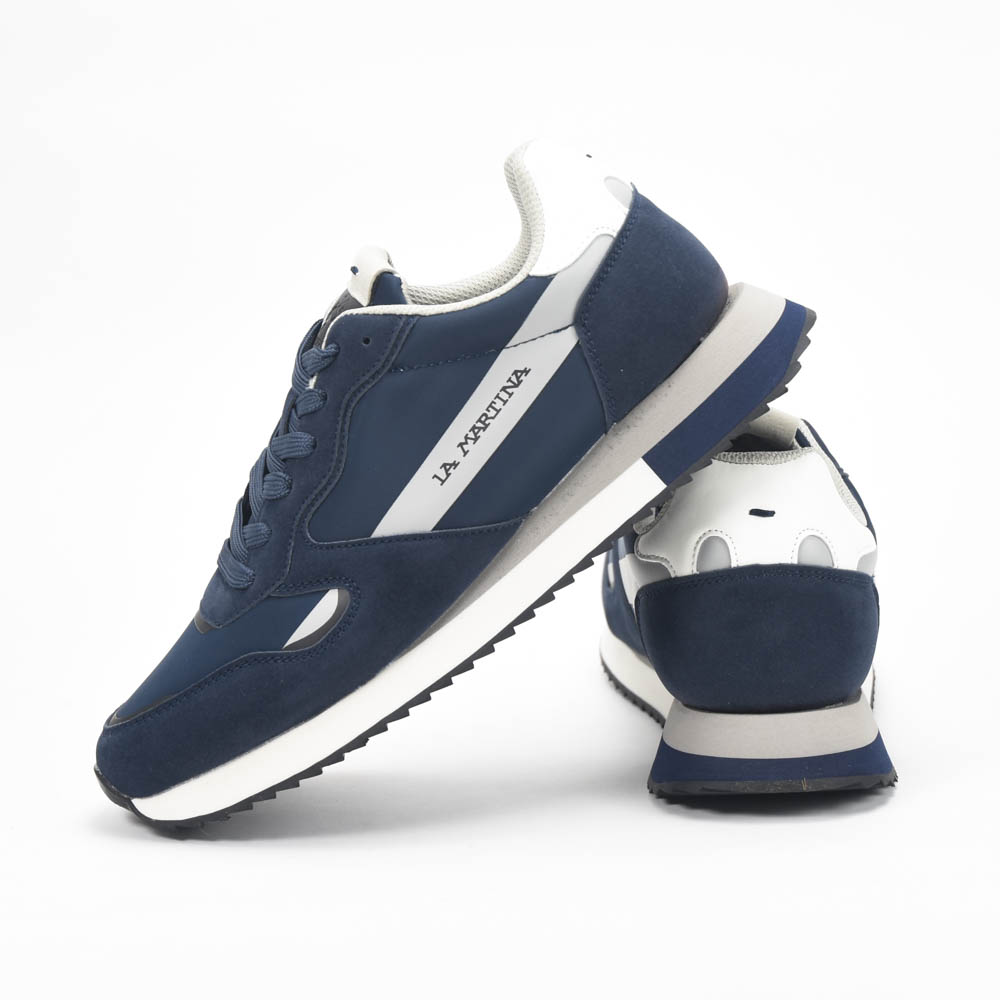 La Martina Low Sneakers Blue Leather – Image 4