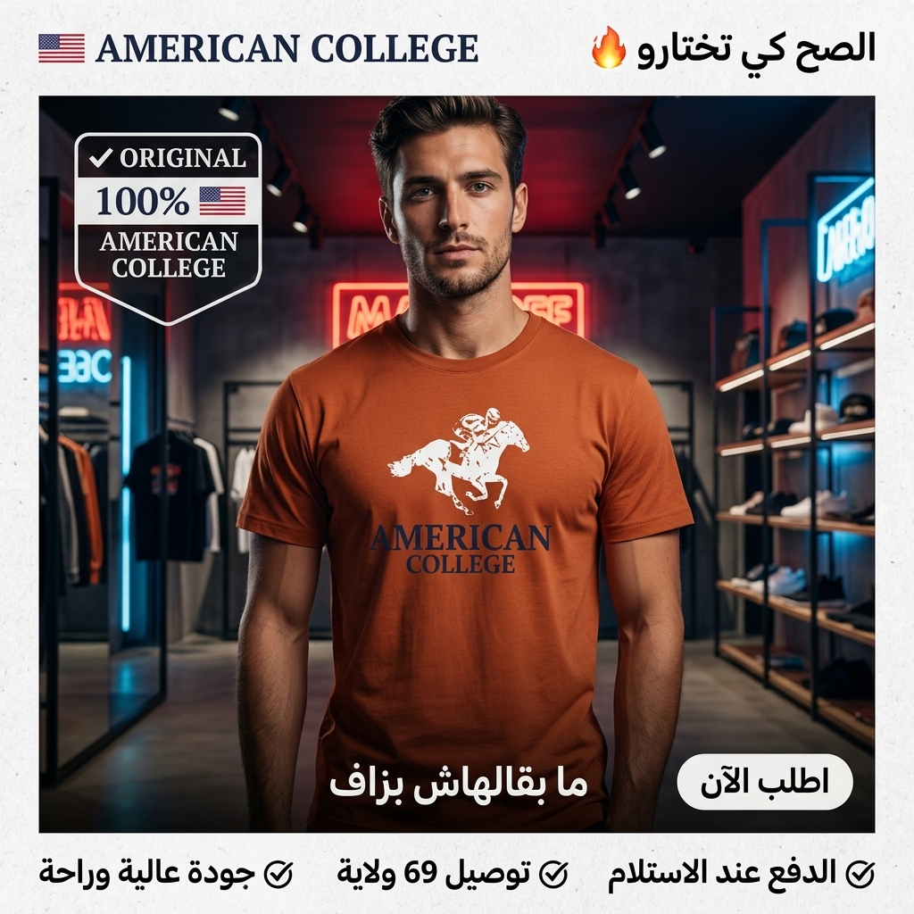 American College t-shirt pour Homme – Image 6