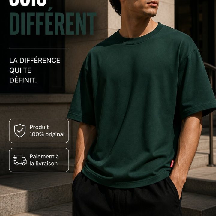 Départ Homme T-shirt Oversize Vert