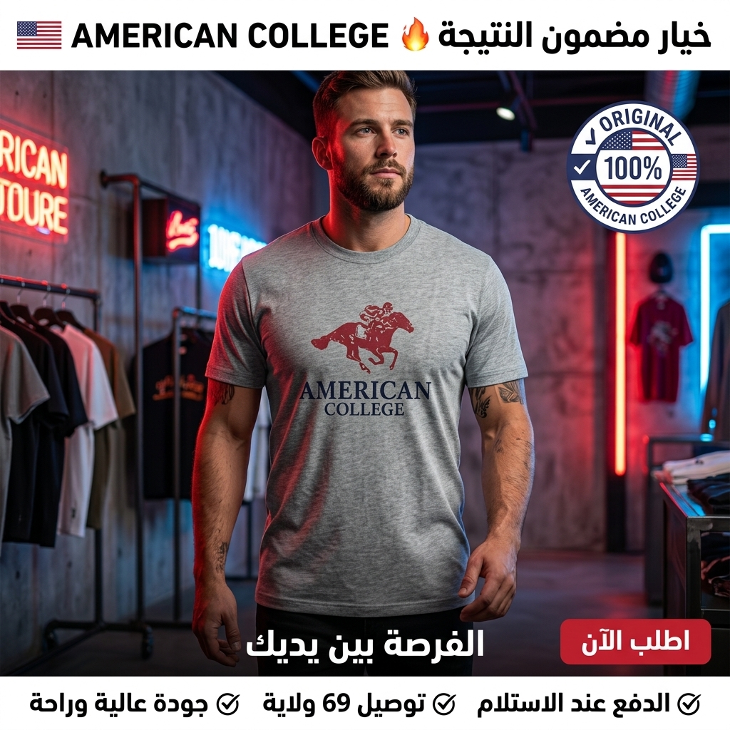 American College t-shirt pour Homme – Image 5