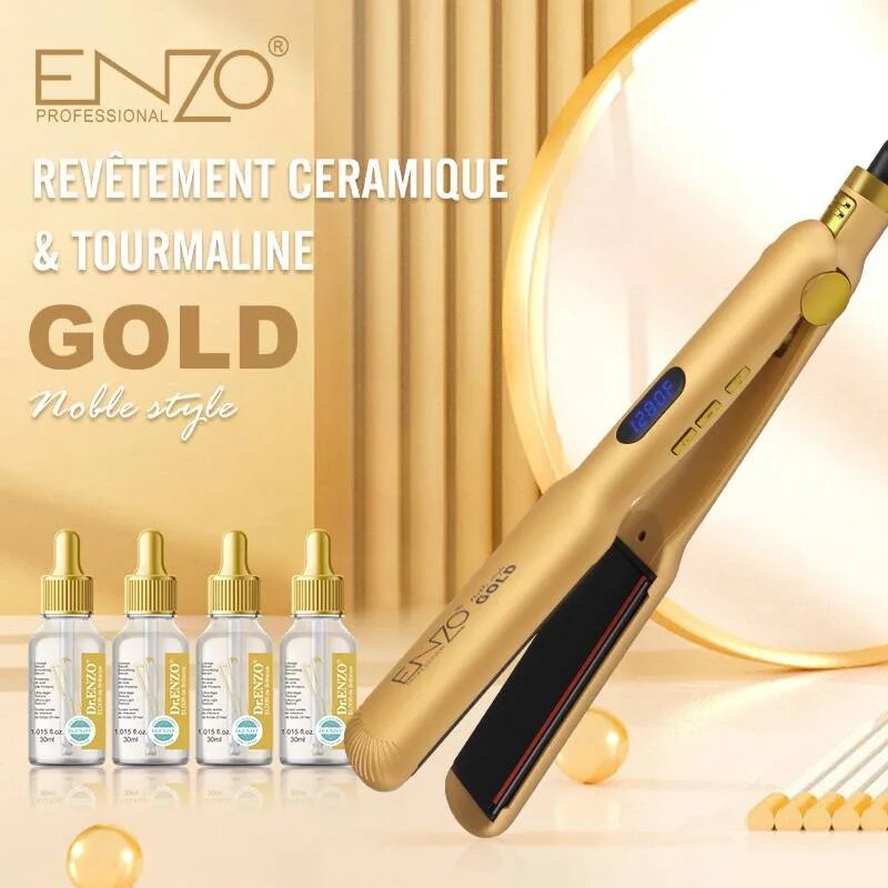 ENZO Professional Gold EN-3982 Hair Straightener – Image 4