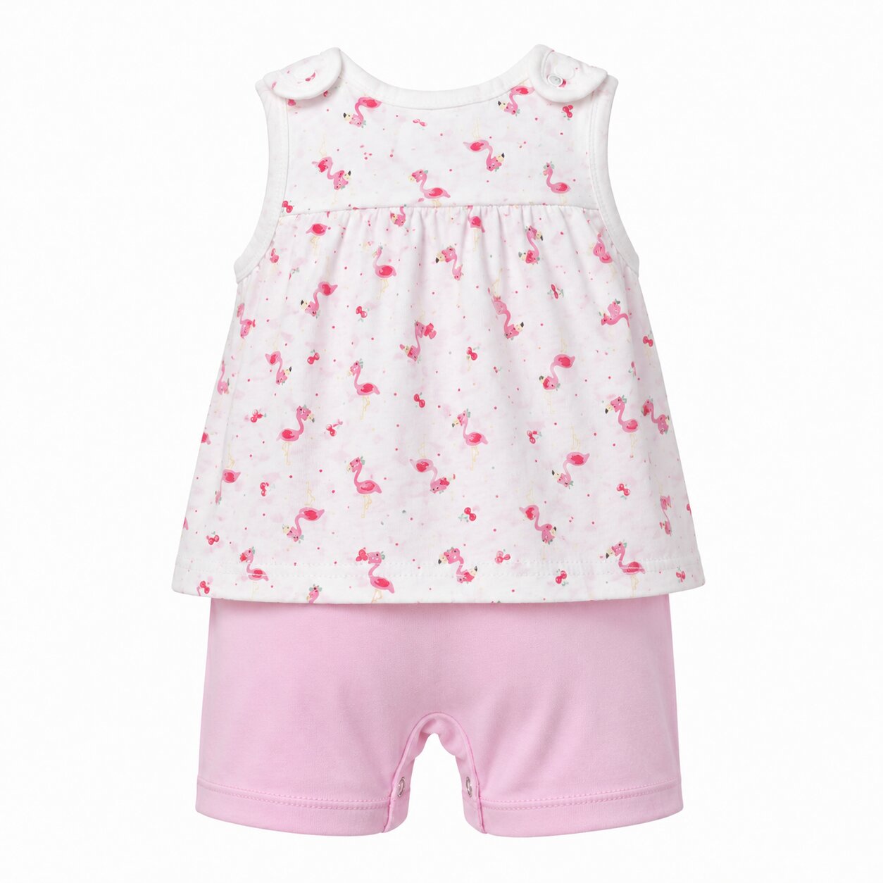 Ensemble bébé fille 1 pièce Flamant Rose Rose – Image 3