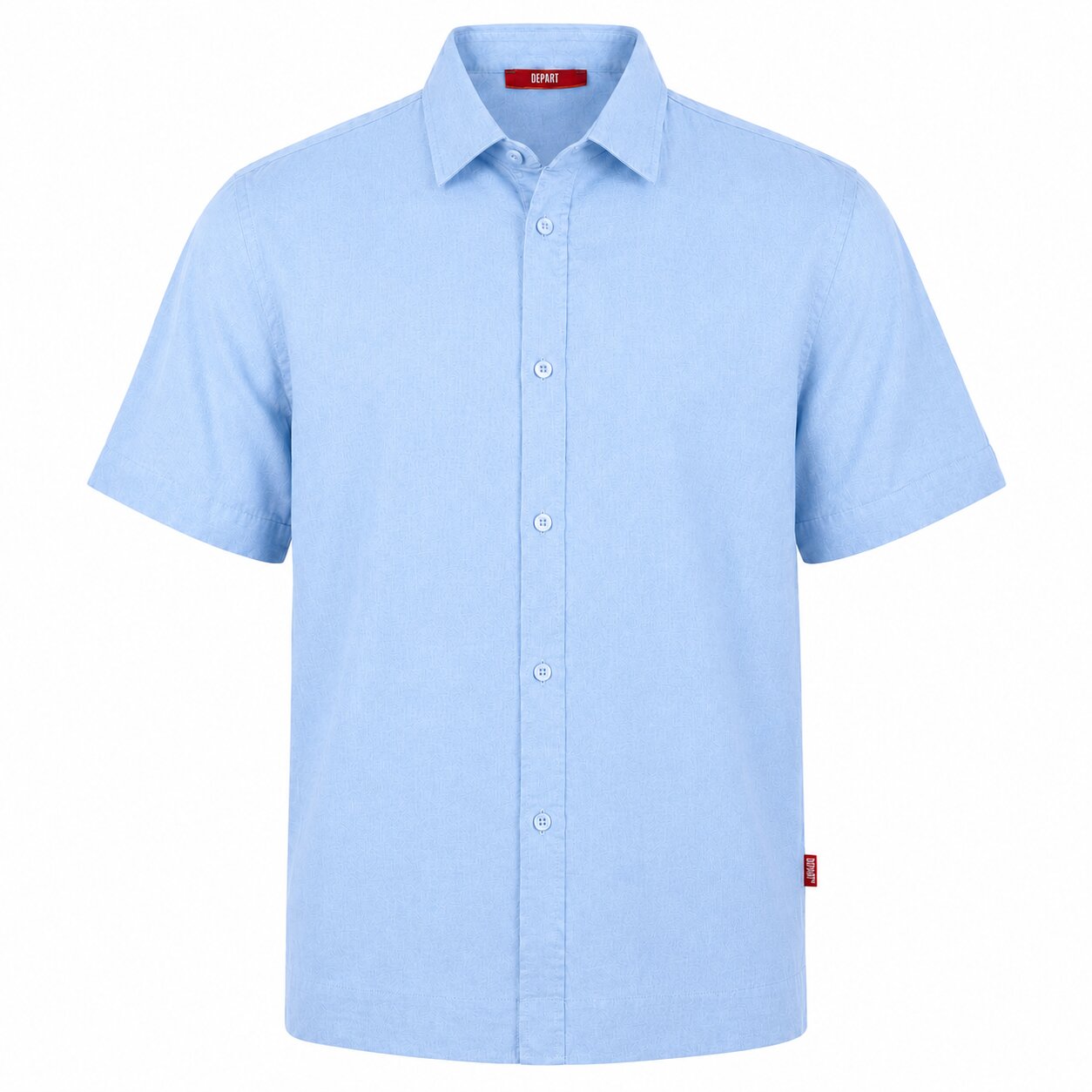 Départ Homme Chemise en Lin Blue – Image 4